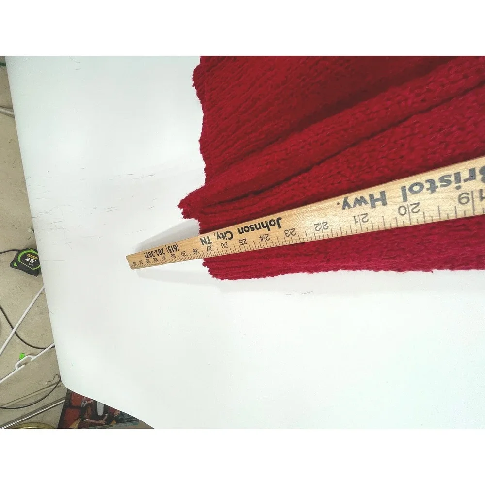 NWT J. Jill Womens Sweater XLT Cowl Neck Scarlet Red Textured Knit Tall 304673